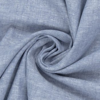 Leinen- Baumwoll Mischgewebe "Paul" hellblau meliert